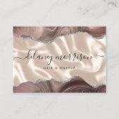 Taupe Agate Ivory Silk Luxe Visitekaartje (Voorkant)