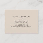 Taupe Agate Ivory Silk Luxe Visitekaartje (Achterkant)
