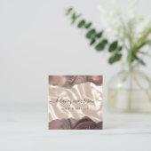 Taupe Agate Silver Glitter Luxury Vierkante Visitekaartje (Staand voorkant)