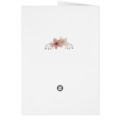 Taupe and Pink Floral Birthday Card | Elegant Card (Achterkant)