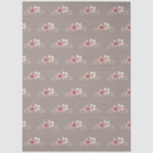 Taupe and Pink Floral 