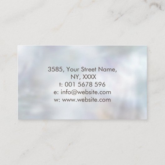 Taupe and teal Marble Tree of life Visitekaartje (Achterkant)