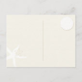 Taupe Aqua Beach Bruiloft viering RSVP Uitnodiging Briefkaart (Achterkant)