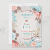 Taupe Aqua Koraal Pompoen Turkije Kaart (Voorkant)