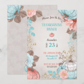 Taupe Aqua Koraal Pompoen Turkije Kaart (Voorkant / Achterkant)