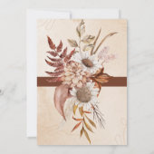 Taupe Autumn Modern Waterverf Terracotta Wedding Kaart (Achterkant)
