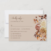 Taupe Autumn Rustic verlaat RSVP-kaart RSVP Kaartje (Voorkant)