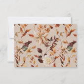 Taupe Autumn Rustic verlaat RSVP-kaart RSVP Kaartje (Achterkant)