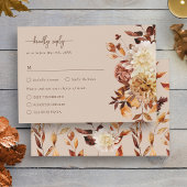 Taupe Autumn Rustic verlaat RSVP-kaart RSVP Kaartje