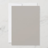 Taupe Azure Blad Bruiloft Kaart (Achterkant)