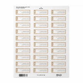 Taupe Baby Blocks Retouradreslabel Etiket (Full Sheet)