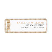 Taupe Baby Blocks Return Address Label (Voorkant)