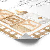 Taupe Baby Shower Signature Drinks Sign Printable Poster (Hoek)