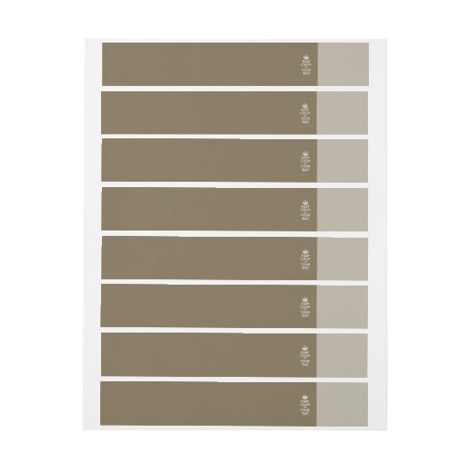 Taupe Beige BEEEP CALM EN Uw Creative Text (Vel)