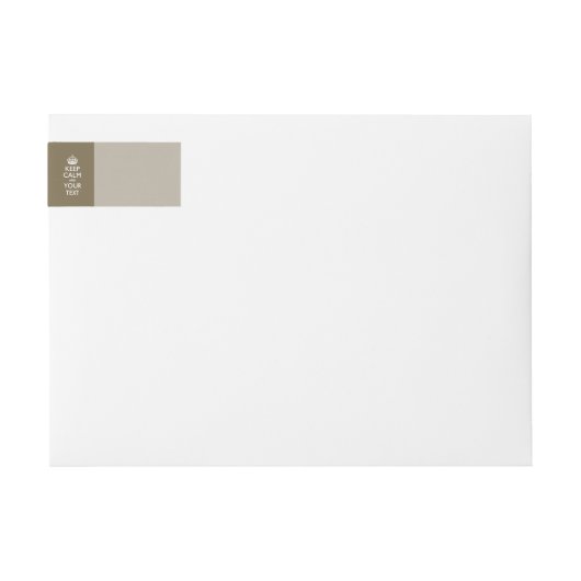 Taupe Beige BEEEP CALM EN Uw Creative Text (Voorkant)