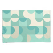 Taupe Beige Blauwgroen Blauw Mint Groen cirkelenpa Kussensloop (Voorkant-Rechts)