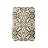 Taupe Beige Brown Black White Orient Art Pattern Badmat (Voorkant Verticaal)