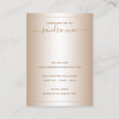 Taupe Beige Brown Ombre Jewelry Display Kaart Visitekaartje (Achterkant)