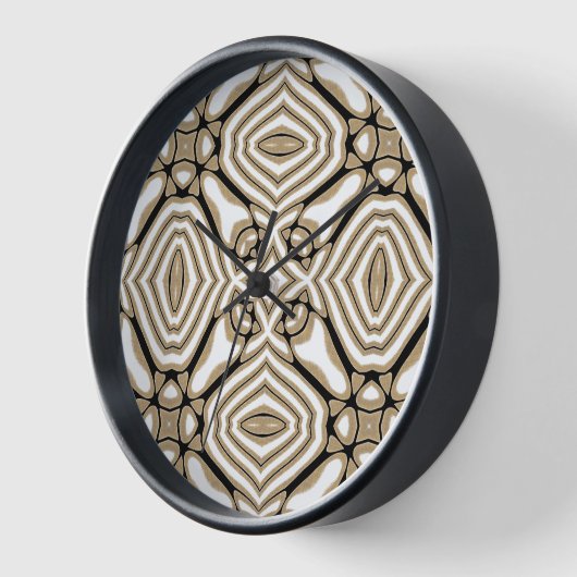 Taupe Beige Brown White Bohemian Art Motif (Hoek)