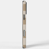 Taupe Beige Checkers Script Naam Case-Mate iPhone Case (Achterkant / Rechts)