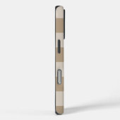 Taupe Beige Checkers Script Naam Case-Mate iPhone Case (Achterkant / Rechts)