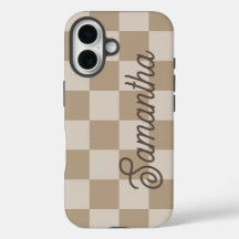 Taupe Beige Checkers Script Name