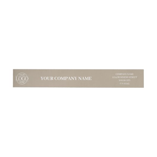 Taupe Beige Custom Simple Business Logo Branded (Individueel)