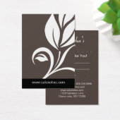 Taupe beige Leaf Salon Spa Cadeau Kaart Certificaa (Bureau)