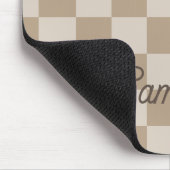 Taupe Beige Ruiterscriptnaam Muismat (Hoek)