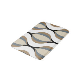 Taupe Beige Taupe Grijs Wit Zwart Ogee Golven Badmat