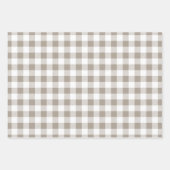 Taupe Beige White Pset Pattern Inpakpapier Vel (Voorkant 3)