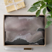 Taupe & Black Agate met Zilveren Glitter Geode Tissuepapier (Geschenk)