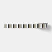 Taupe Black Grey Bold Stripe Grosgrain Ribbon Lint (Voorkant)