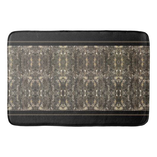 Taupe Black Marmer Stripe Badmat (Voorkant)