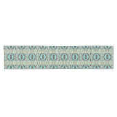 Taupe Blauwgroen Aqua Turquoise Hip Bohemian Bali  Korte Tafelloper (Horizontaal)