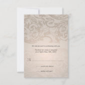 Taupe Bloeiende Trouwreactie RSVP Kaartje (Voorkant)