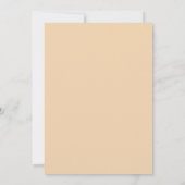 Taupe Blush Champagne Blad Bruiloft Kaart (Achterkant)
