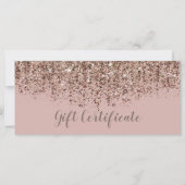 Taupe Blush Pink Bronze Glitter Cadeaubon (Voorkant)