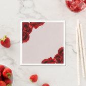 Taupe Blush Red Waterverf Rozen Moderne bruiloft Servet (Insitu)