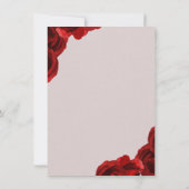 Taupe Blush Rode Aquarel Rozen Bruidsdouche Kaart (Achterkant)