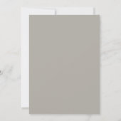 Taupe Blush Roos Botanische Bruiloft Kaart (Achterkant)