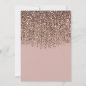 Taupe Blush Rose Goud Glitter Bruiloft Feest Kaart (Achterkant)