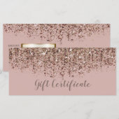 Taupe Blush Roze Brons Glitters Cadeaubon (Voorkant / Achterkant)