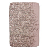 Taupe Blush Roze Brons Goud Glitter Glam Badmat (Voorkant Verticaal)