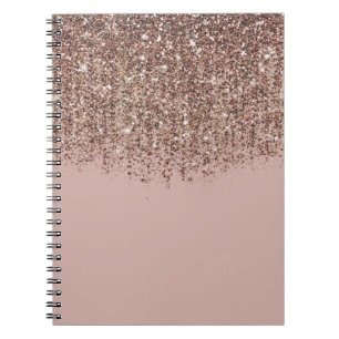 Taupe Blush Roze Brons Roze Goud Glitters Glam Notitieboek