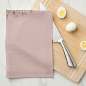 Taupe Blush Roze Goud Bronzen Glitter Cascade Theedoek (Quarter Fold)