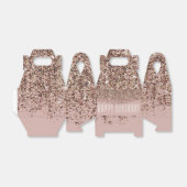 Taupe Blush Roze Rose Bronze Gold Glitter Glam Bedankdoosjes (Uitgevouwen)
