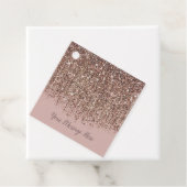 Taupe Blush Roze Rose Bronze Gold Glitter Glam Bedankjes Labels (In situ)