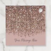 Taupe Blush Roze Rose Bronze Gold Glitter Glam Bedankjes Labels (Achterkant)