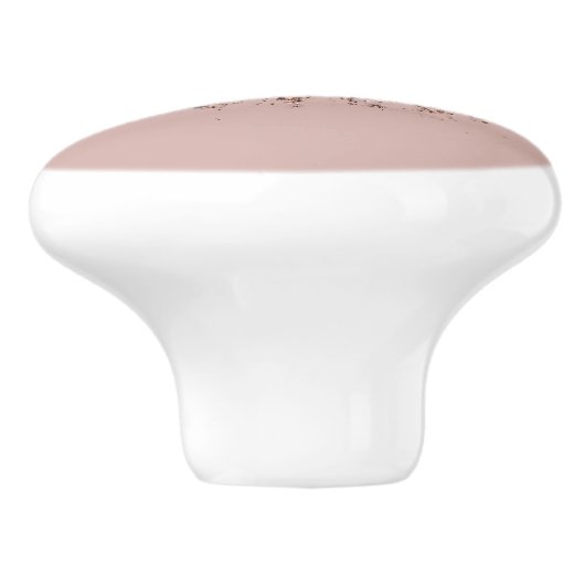 Taupe Blush Roze Rose Bronze Gold Glitter Glam Keramische Knop (Zijkant)